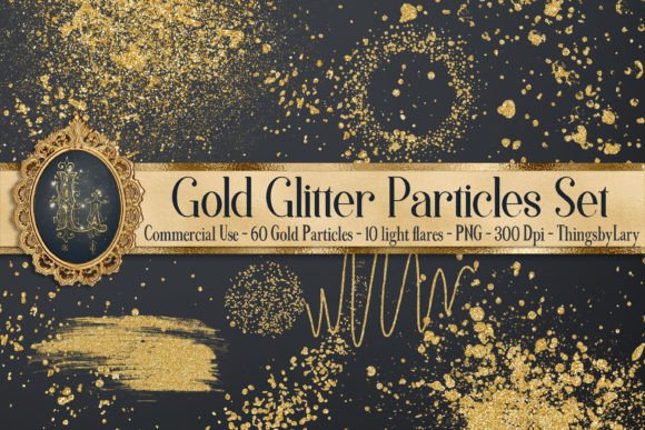 Download Gold Glitter Particles Overlays PNG - Premium Resources