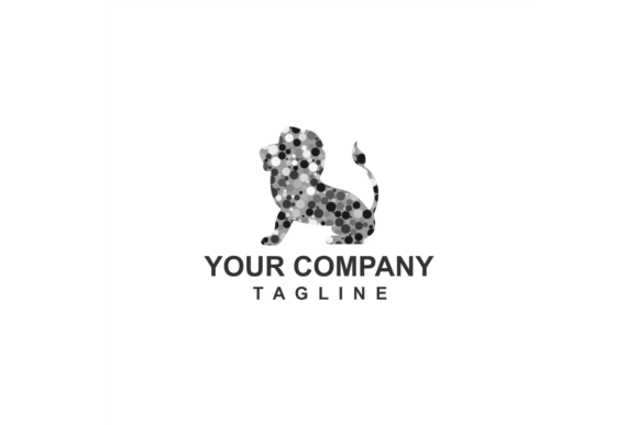 Download Digital Black Grey Dot Lion King Company - Lion Collection